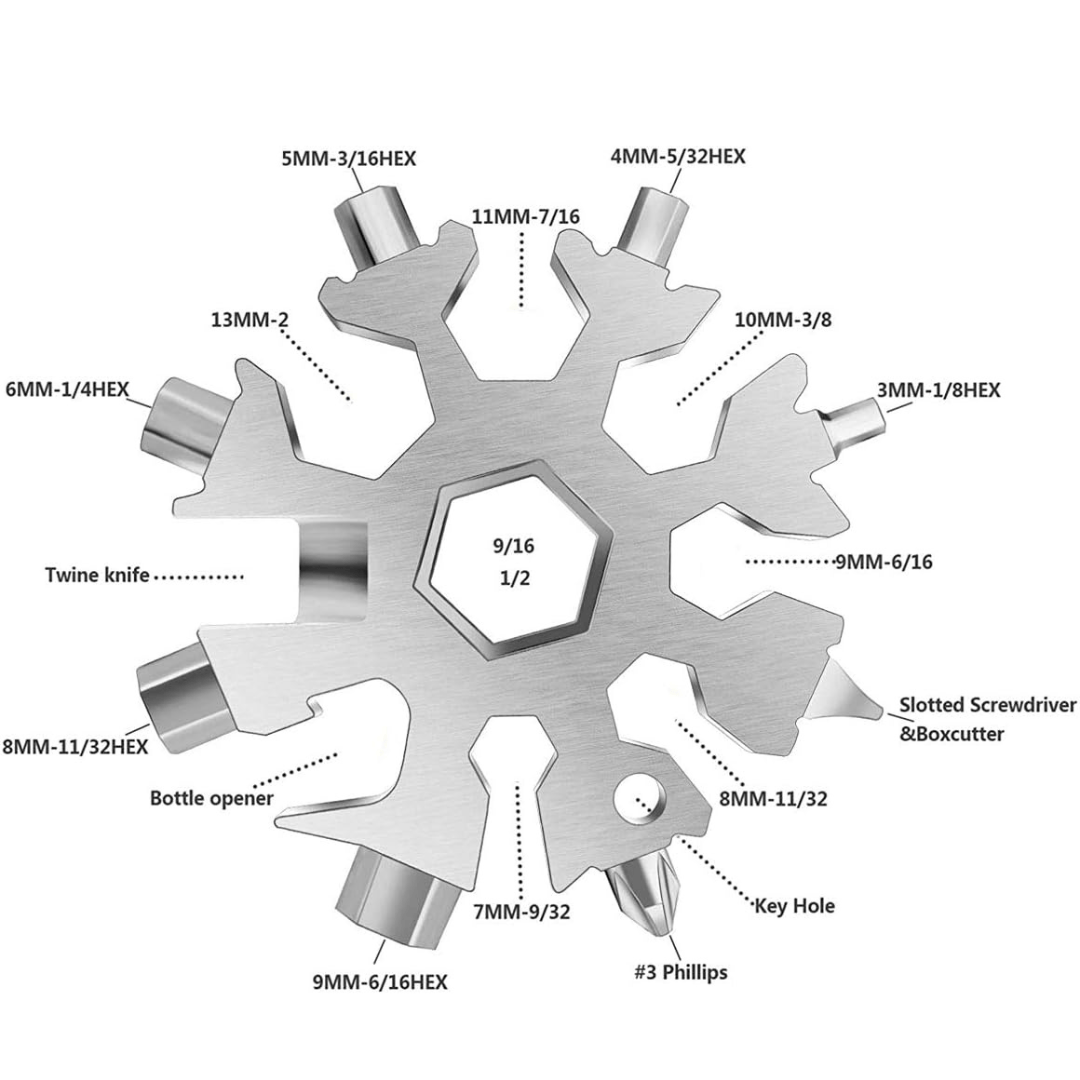 Othemo 8-in-1 Snowflake Wrench Tool